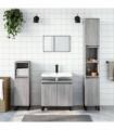 vidaXL Bathroom Cabinet Grey Sonoma 58x33x60 cm Engineered Wood
