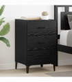 vidaXL Bedside Cabinet Black oak 40 x 40 x 66 cm Engineered wood