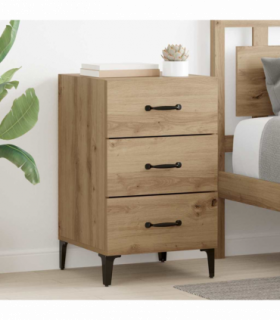 vidaXL Bedside Cabinet Artisan oak 40 x 40 x 66 cm Engineered wood