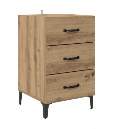 vidaXL Bedside Cabinet Artisan oak 40 x 40 x 66 cm Engineered wood