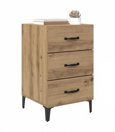 vidaXL Bedside Cabinet Artisan oak 40 x 40 x 66 cm Engineered wood