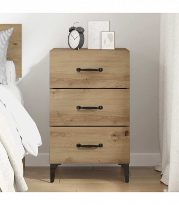vidaXL Bedside Cabinet Artisan oak 40 x 40 x 66 cm Engineered wood