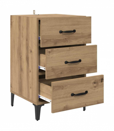 vidaXL Bedside Cabinet Artisan oak 40 x 40 x 66 cm Engineered wood