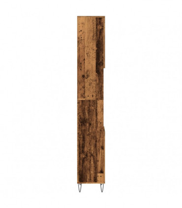 vidaXL Bathroom Cabinet Old Wood 30x30x190 cm Engineered Wood