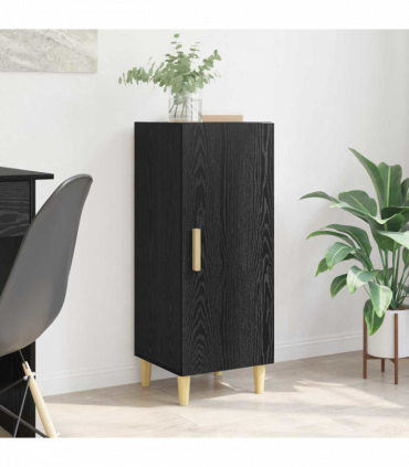 vidaXL Sideboard Black oak 34.5 x 34 x 90 cm Engineered wood