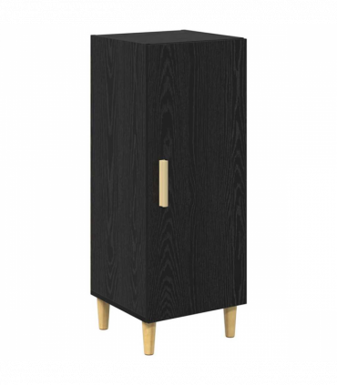 vidaXL Sideboard Black oak 34.5 x 34 x 90 cm Engineered wood