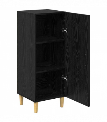 vidaXL Sideboard Black oak 34.5 x 34 x 90 cm Engineered wood