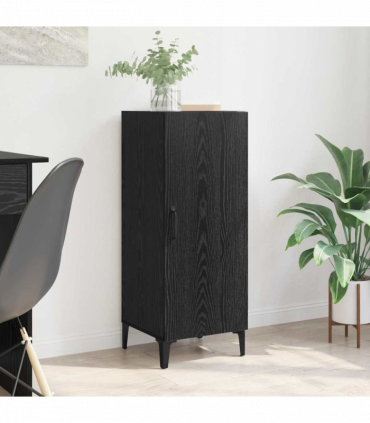 vidaXL Sideboard Black oak 34.5 x 34 x 90 cm Engineered wood