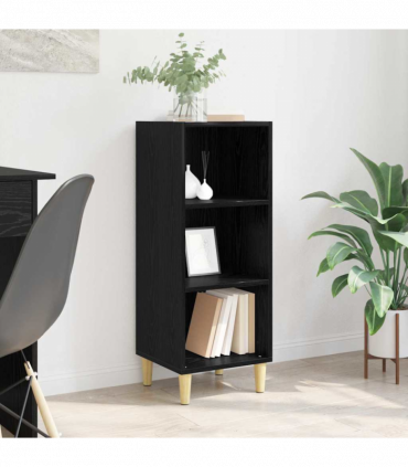 vidaXL Sideboard Black oak 32.5 x 34.5 x 90 cm Engineered wood