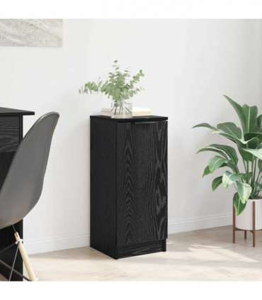 vidaXL Sideboard Black oak 30 x 30 x 70 cm Engineered wood