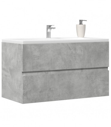 vidaXL Bathroom Hanging Cabinet Concrete Grey 80x38.5x45 cm Engineered Wood