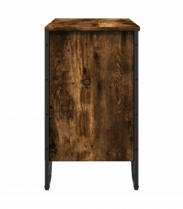 vidaXL Bathroom Sink Cabinet Smoked Oak 60x35x60 cm Engineered Wood