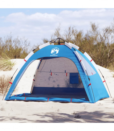vidaXL Beach Tent 2-Person Azure Blue Quick Release Waterproof