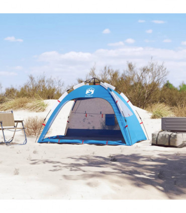 vidaXL Beach Tent 2-Person Azure Blue Quick Release Waterproof