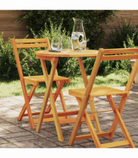 vidaXL Folding Garden Table Natural 60 x 60 x 72 cm Solid acacia wood