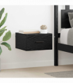 vidaXL Bedside Cabinet Black oak 35 x 35 x 20 cm Engineered wood