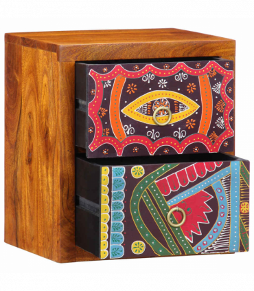 vidaXL Bedside Cabinet Brown 35 x 30 x 40 cm Solid acacia wood