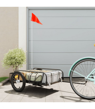 vidaXL Bike Trailer Black 126x63x34 cm Iron