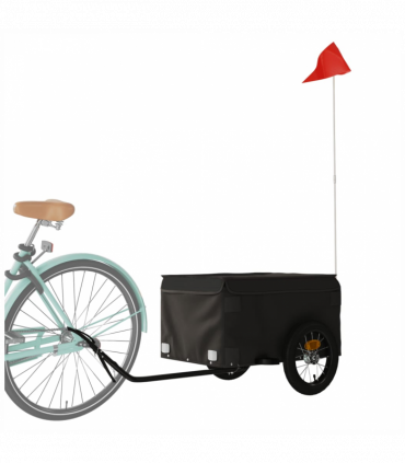 vidaXL Bike Trailer Black 30 kg Iron
