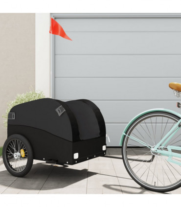 vidaXL Bike Trailer Black 45 kg Iron