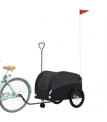 vidaXL Bike Trailer Black 45 kg Iron