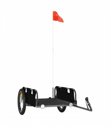 vidaXL Bike Trailer Black Oxford Fabric and Iron