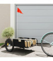 vidaXL Bike Trailer Black Oxford Fabric and Iron