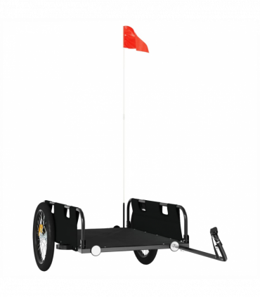 vidaXL Bike Trailer Black Oxford Fabric and Iron