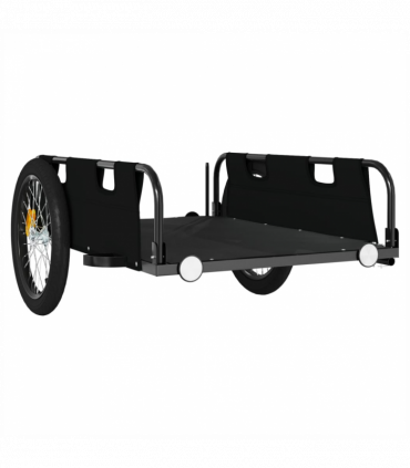 vidaXL Bike Trailer Black Oxford Fabric and Iron