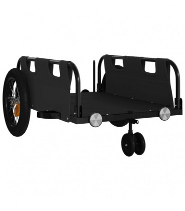 vidaXL Bike Trailer Black Oxford Fabric and Iron