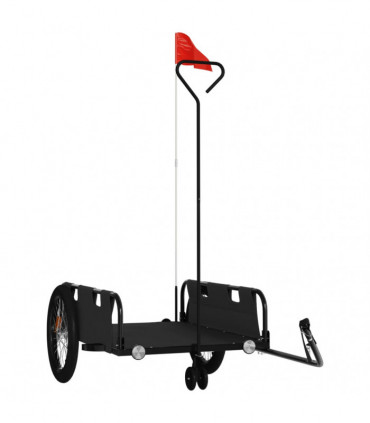 vidaXL Bike Trailer Black Oxford Fabric and Iron