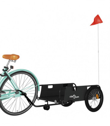 vidaXL Bike Trailer Black Oxford Fabric and Iron