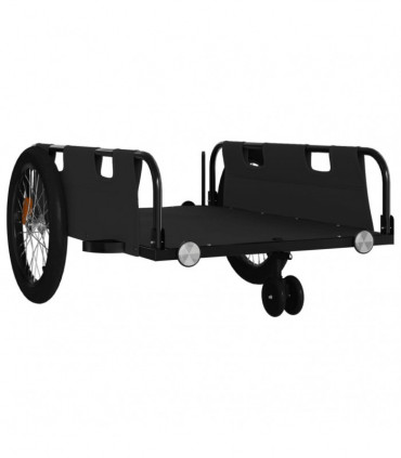 vidaXL Bike Trailer Black Oxford Fabric and Iron