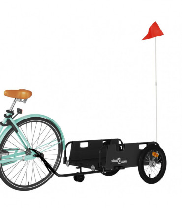 vidaXL Bike Trailer Black Oxford Fabric and Iron