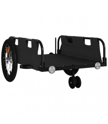 vidaXL Bike Trailer Black Oxford Fabric and Iron