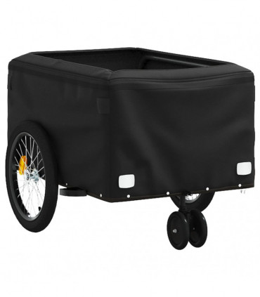 vidaXL Bike Trailer Black and Blue 30 kg Iron