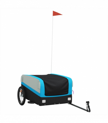 vidaXL Bike Trailer Black and Blue 45 kg Iron