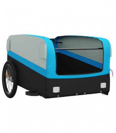vidaXL Bike Trailer Black and Blue 45 kg Iron