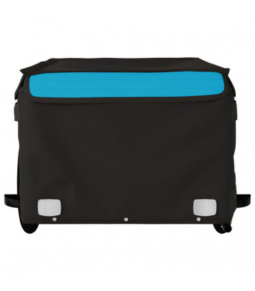 vidaXL Bike Trailer Black and Blue 45 kg Iron