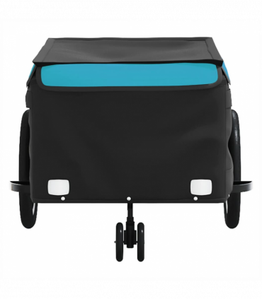 vidaXL Bike Trailer Black and Blue 45 kg Iron