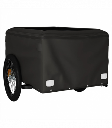 vidaXL Bike Trailer Black and Green 45 kg Iron