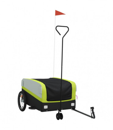 vidaXL Bike Trailer Black and Green 45 kg Iron