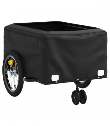 vidaXL Bike Trailer Black and Green 45 kg Iron