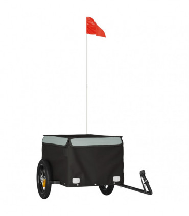vidaXL Bike Trailer Black and Grey 30 kg Iron