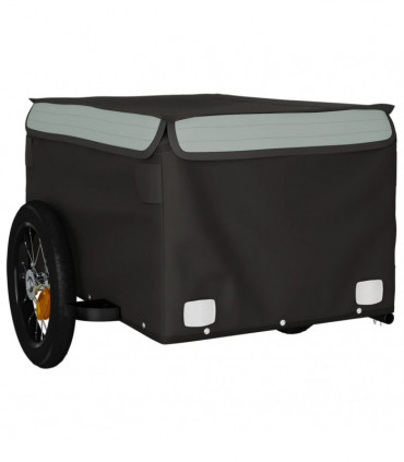 vidaXL Bike Trailer Black and Grey 30 kg Iron