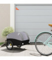 vidaXL Bike Trailer Black and Grey 30 kg Iron