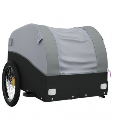 vidaXL Bike Trailer Black and Grey 30 kg Iron