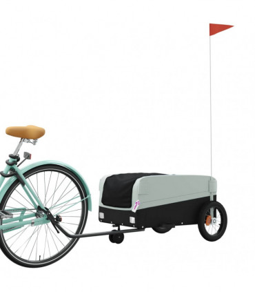 vidaXL Bike Trailer Black and Grey 30 kg Iron