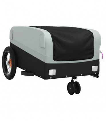 vidaXL Bike Trailer Black and Grey 30 kg Iron