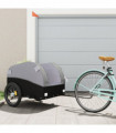 vidaXL Bike Trailer Black and Grey 45 kg Iron
